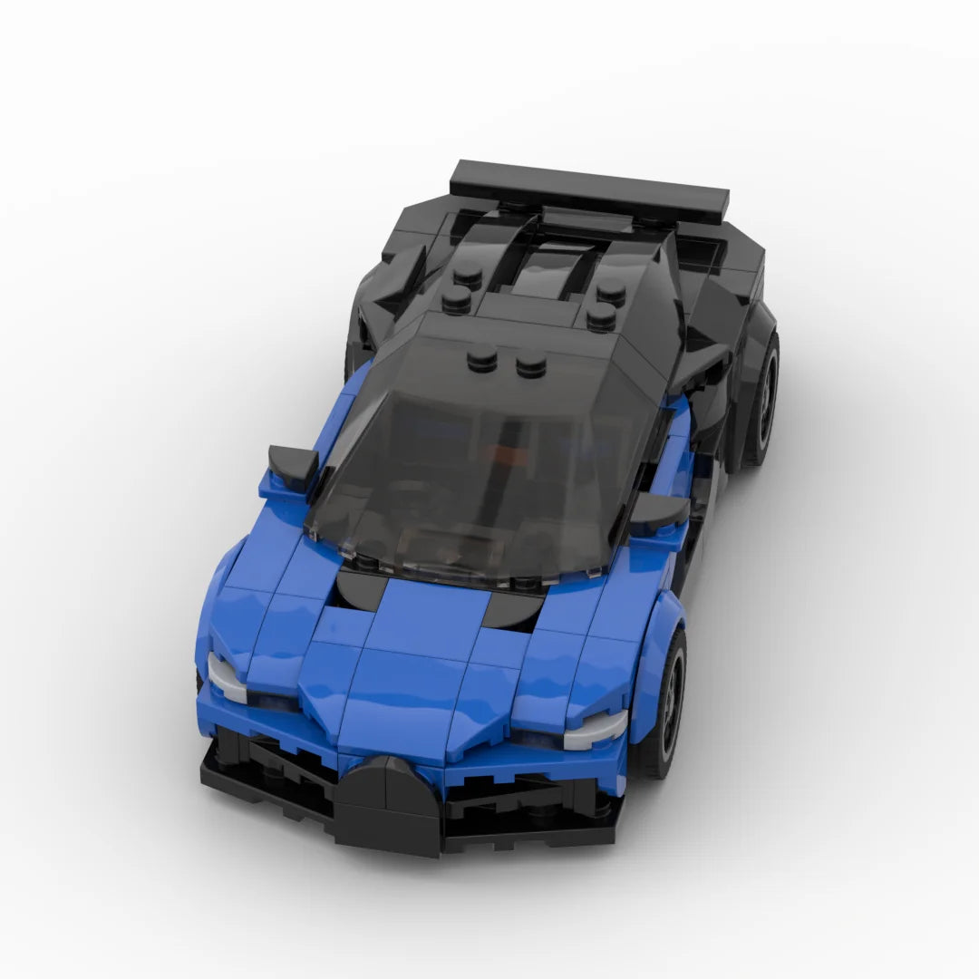 MOC Bugatti Veyron Racing Speed Champion Racer Building Blocks Brick Creative Garage Toys for Boys Gifts