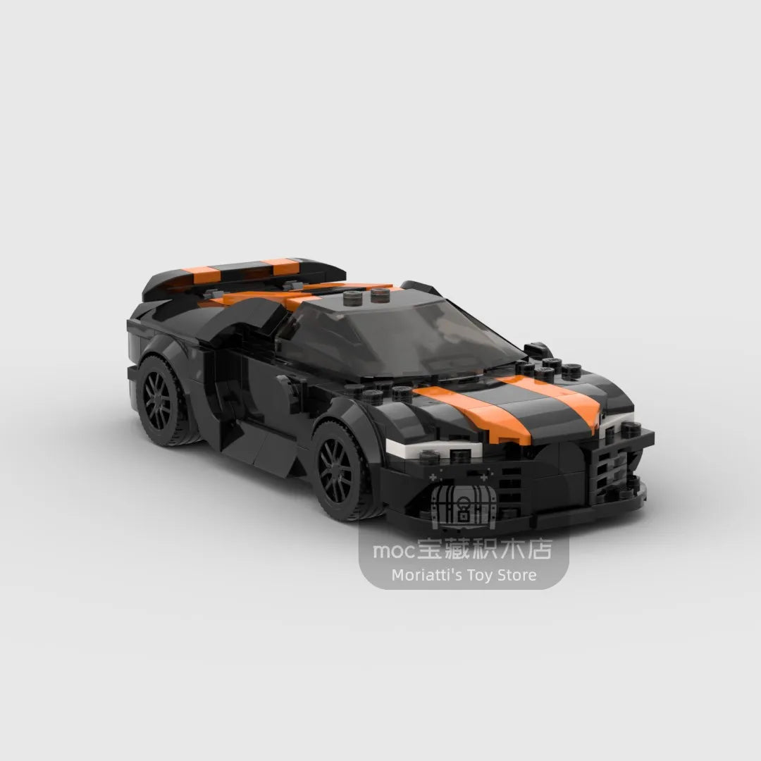 MOC Bugatti Veyron Racing Speed Champion Racer Building Blocks Brick Creative Garage Toys for Boys Gifts